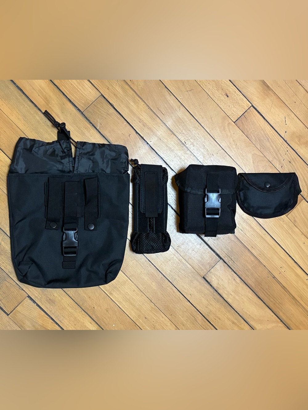 Black Tactical airsoft Utility Pouch lot molle